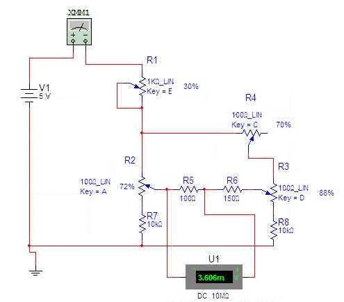 Schematic diagram of the antenna azimuth indicator