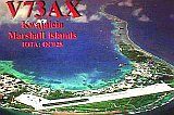 QSL V73AX z atolu Kwajlein