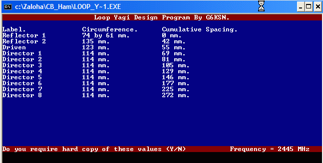 An output from G6KSN programm