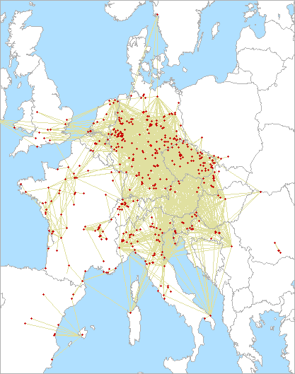 QSO map for 1.3 GHz