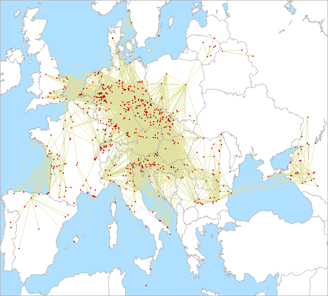 QSO map for 1.3 GHz
