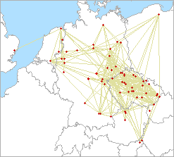 QSO map for 3.4 GHz
