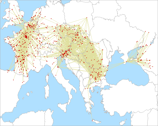 QSO map for 144 MHz