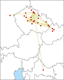 QSO map for 432 MHz