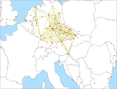 QSO map for 3.4 GHz