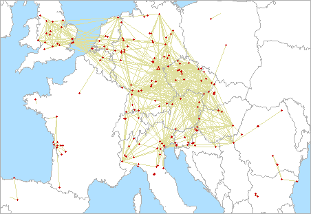 QSO map for 2.3 GHz