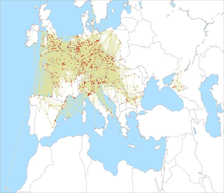 QSO map for 1.3 GHz