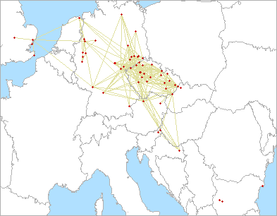 QSO map for 3.4 GHz